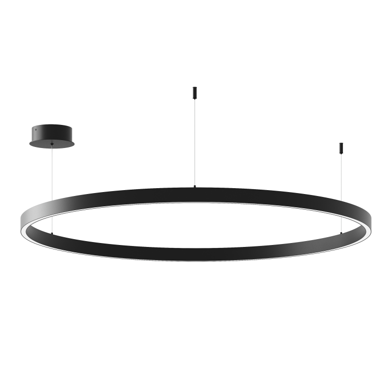 Подвесной светильник Byled серия Halo 1535 (50W, 220V, CRI>90, 900mm, Черный корпус, Цвет: Теплый белый) (HALO-RN-BL-1535-50-WW, 008172)