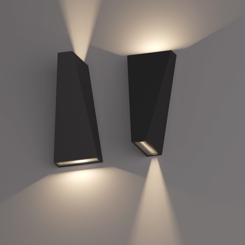 Настенный светильник Byled серия Flare (10W, 230V, CRI>80, Черный, Цвет: Теплый белый) (FLARE-MT-BL-10-WW, 008214)