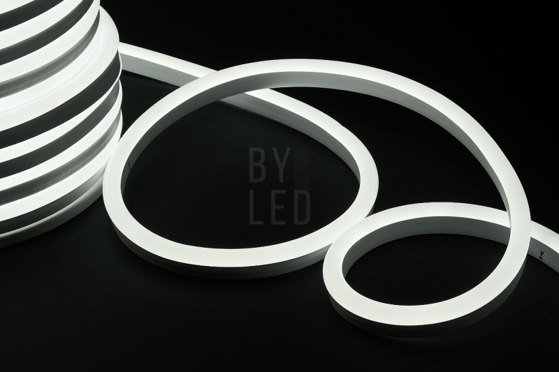 Светодиодный неон Byled PRO SMD2835, 120 LED/m, 6W/m, 230V, 16х25, IP67, Цвет: Холодный белый (BLS2835-120-230-6-W-NEON-PRO, 019156)
