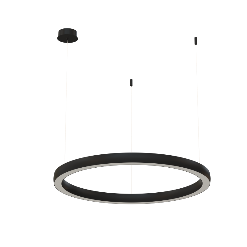 Подвесной светильник Byled серия Halo 4555 (48W, 220V, CRI>90, 900mm, Черный корпус, Цвет: Теплый белый) (HALO-RN-BL-4555-48-WW, 008156)