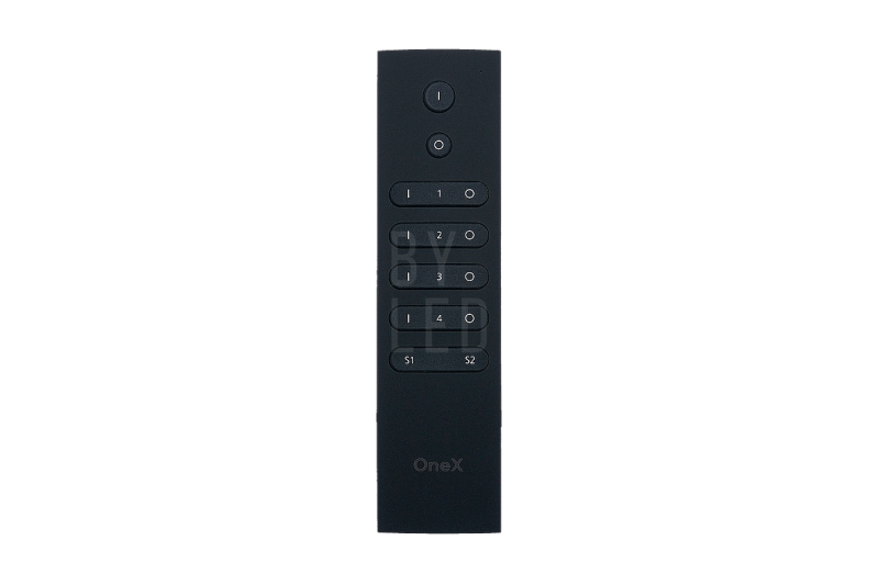 Пульт радио Byled серия OneX Lux (4 зоны, 2 сценария, 3V бат., Монохром)