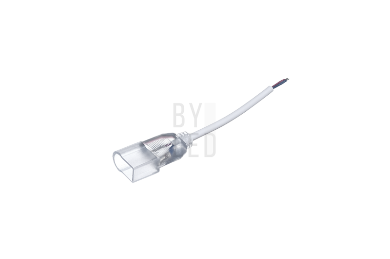 Коннектор односторонний с проводом для светодиодной ленты Byled серия BLS 14*26mm 230v (BLS2835-230-WIRE-1PIN, 019162)