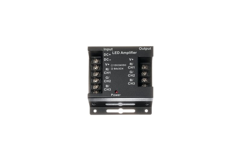 Контроллер (Усилитель мощности) Byled серия CNS (12-24v, 3CH*8A, Черный)