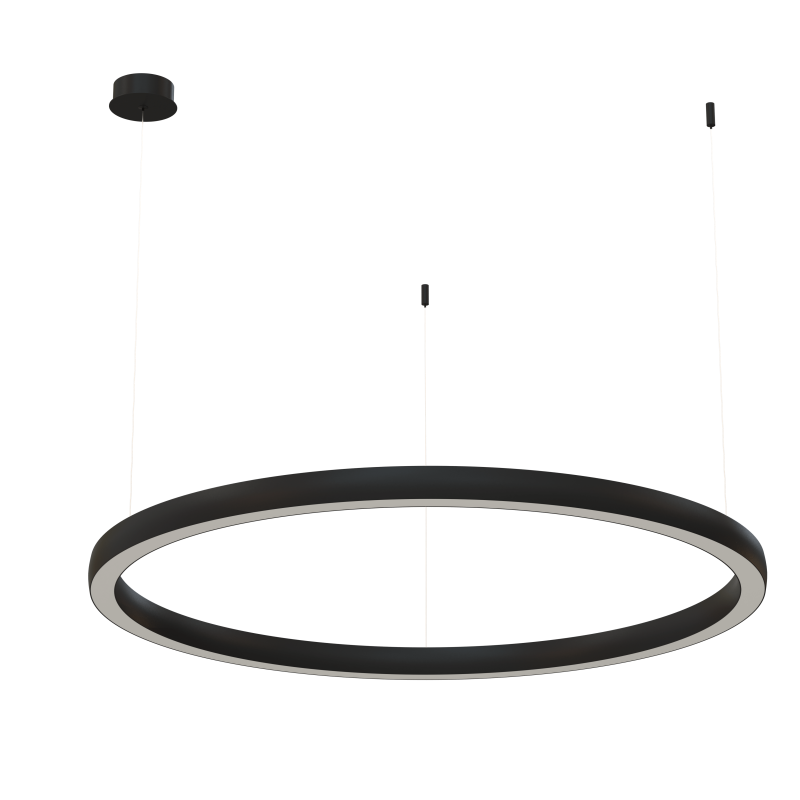 Подвесной светильник Byled серия Halo 4555 (72W, 220V, CRI>90, 1200mm, Черный корпус, Цвет: Теплый белый) (HALO-RN-BL-4555-72-WW, 008160)