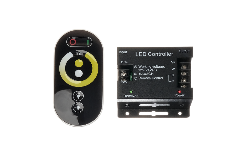 Контроллер (Mix White) с пультом Byled серия CNS (12-24v, 2CH*6A, RF, Сенсорный)