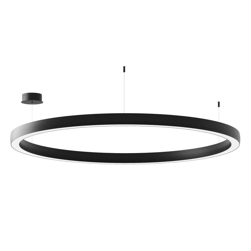 Подвесной светильник Byled серия Halo 4555 (110W, 220V, CRI>90, 1200mm, Черный корпус, Цвет: Теплый белый) (HALO-RN-BL-4555-110-WW, 008148)