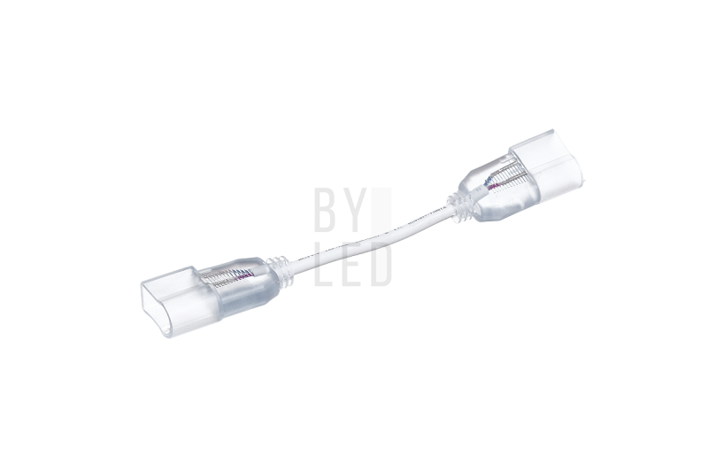 Коннектор двусторонний с проводом для светодиодной ленты Byled серия BLS 14*26mm 230v (BLS2835-230-WIRE-2PIN, 019161)