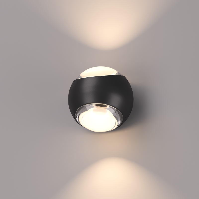 Настенный светильник Byled серия Flare (10W, 230V, CRI>80, Черный корпус, Цвет: Теплый белый) (FLARE-RN-BL-10-WW, 008208)