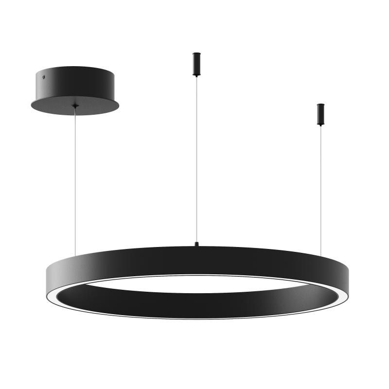 Подвесной светильник Byled серия Halo 1535 (23W, 220V, CRI>90, 400mm, Черный корпус, Цвет: Теплый белый) (HALO-RN-BL-1535-23-WW, 008164)