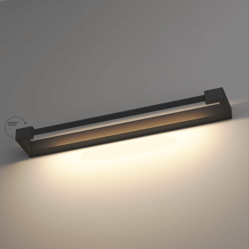 Настенный светильник Byled серия Flare (18W, 230V, CRI>90, 600mm, Черный корпус, Цвет: Теплый белый) (FLARE-TRZ-BL-18-WW, 008198)